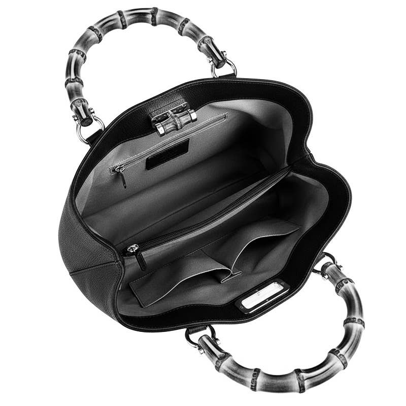 Ginevra Bamboo-Handle Leather Bag by Clemés