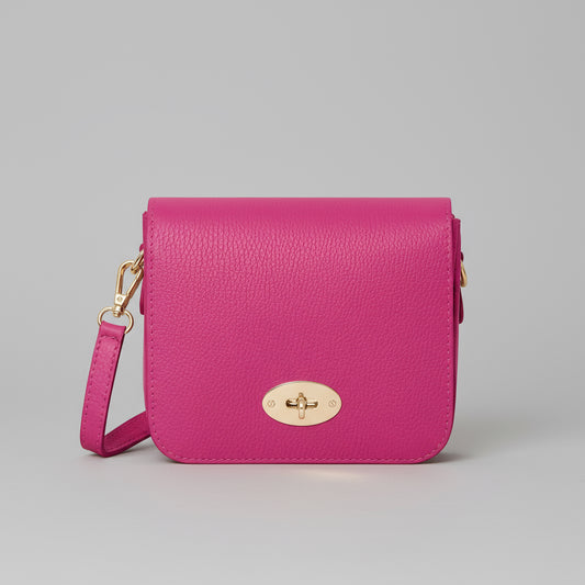 Chiara Genuine Leather Crossbody Bag with Metal Clasp by Clemés