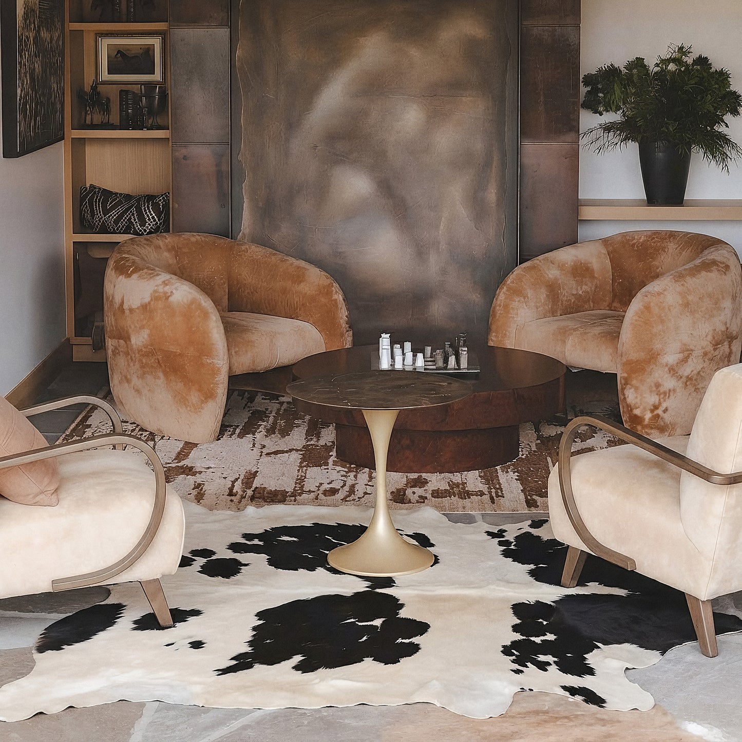 Natural Brazilian Cowhide 213 x 218 cm