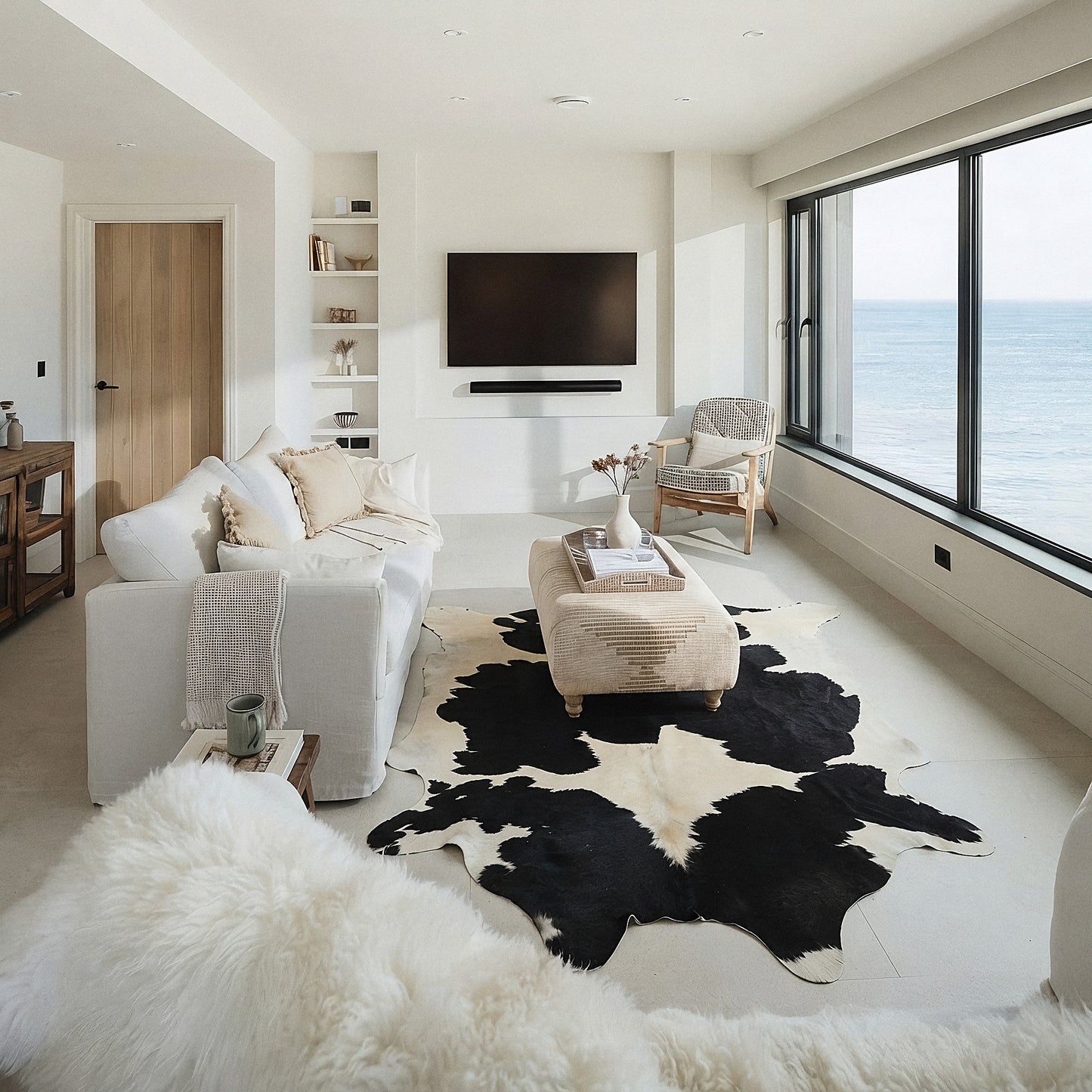 Natural Brazilian Cowhide 221 x 259 cm