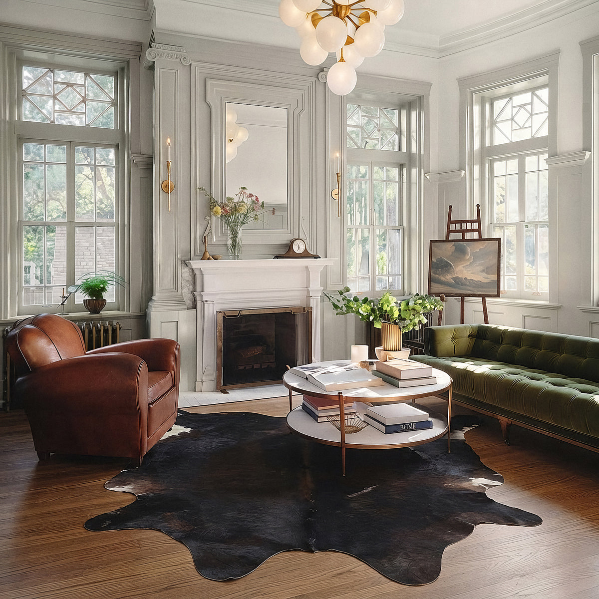 Natural Brazilian Cowhide 224 x 257 cm