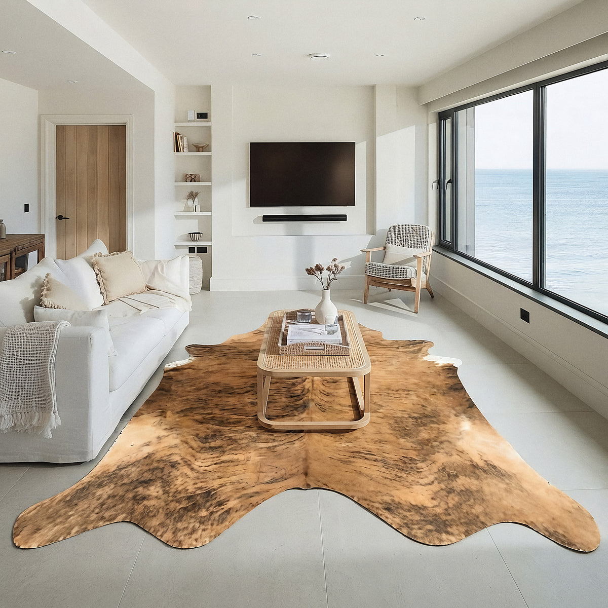 Natural Brazilian Cowhide 218 x 236 cm