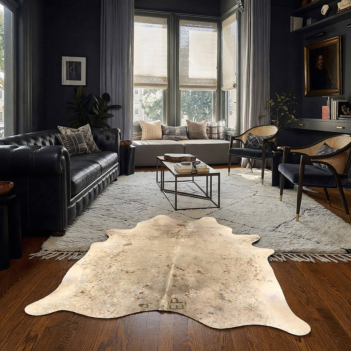 Natural Brazilian Cowhide 206 x 218 cm