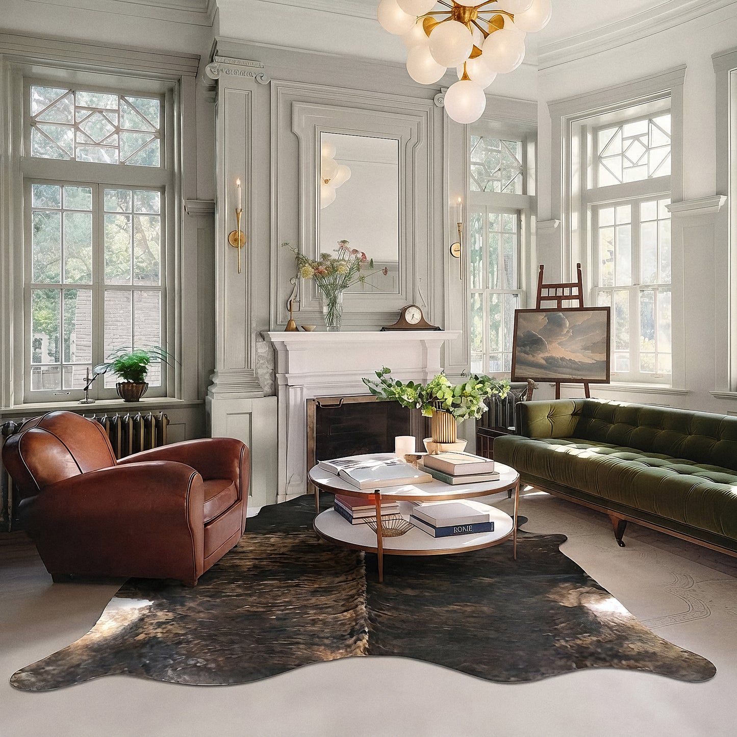 Natural Brazilian Cowhide 226 x 254 cm