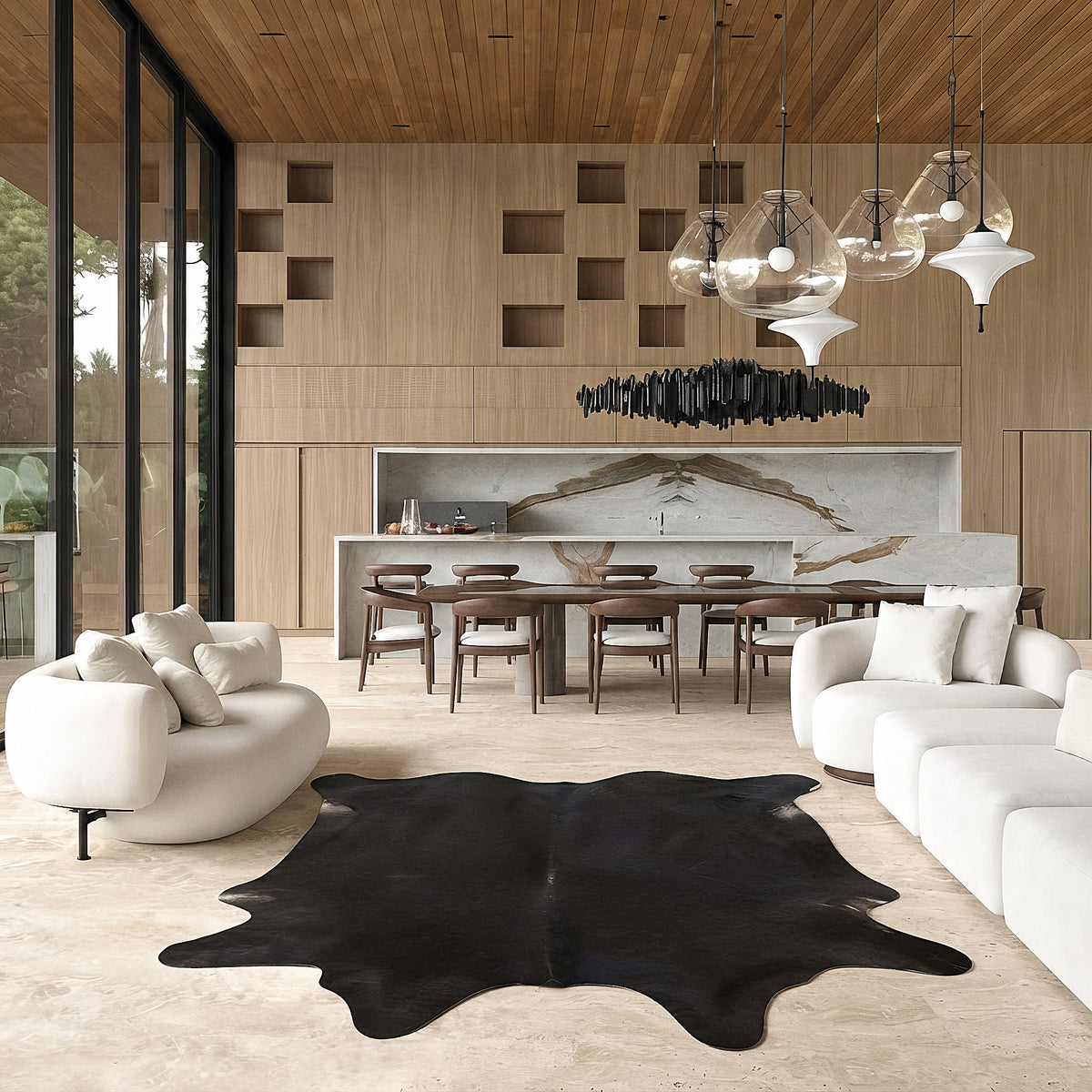 Natural Brazilian Cowhide 201 x 239 cm