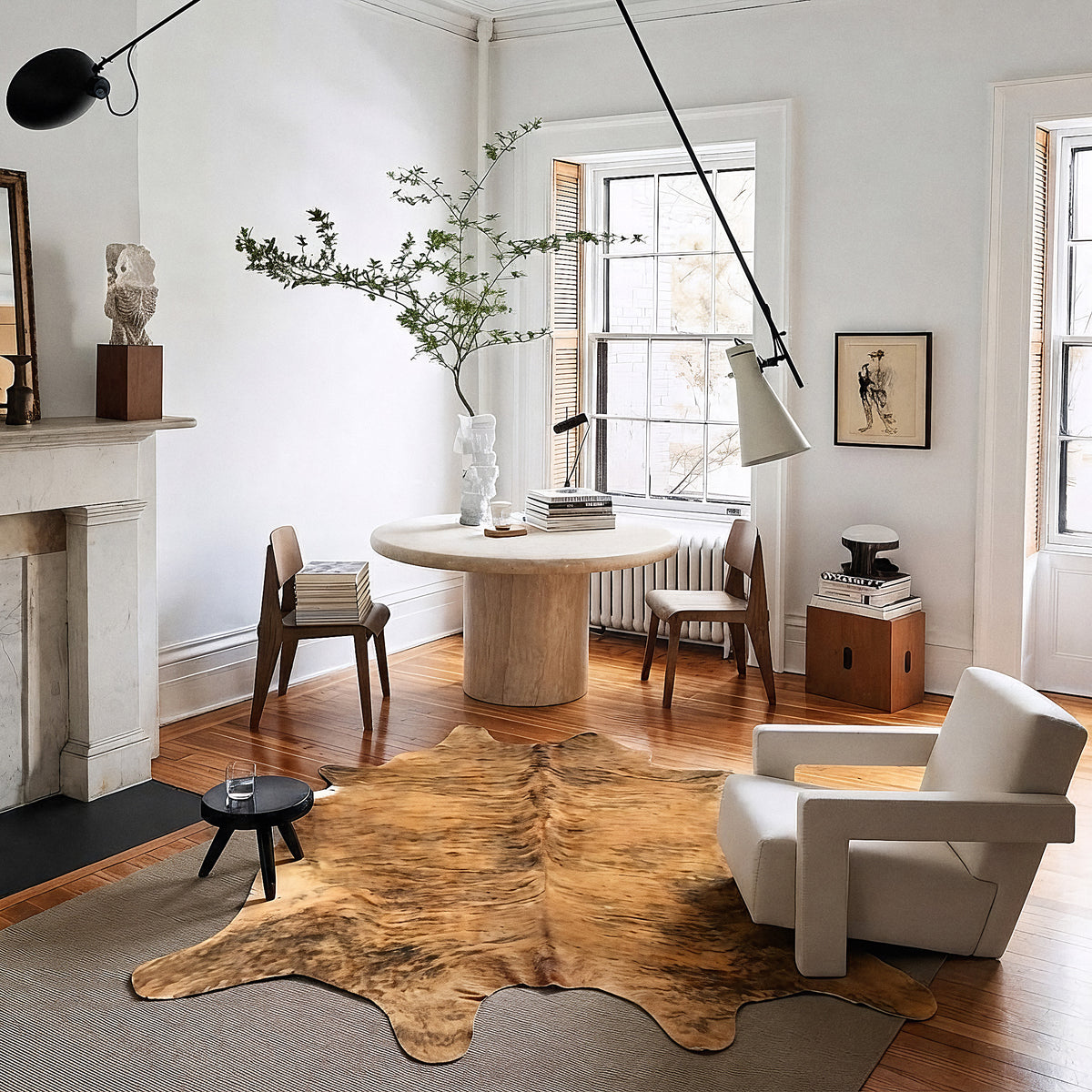 Natural Brazilian Cowhide 218 x 236 cm