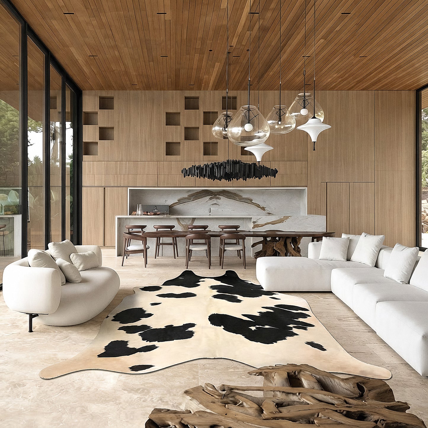Natural Brazilian Cowhide 203 x 251 cm