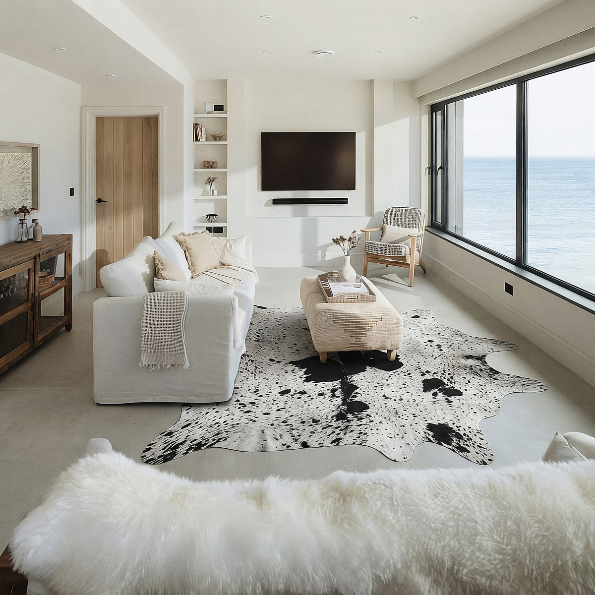 Natural Brazilian Cowhide 226 x 224 cm