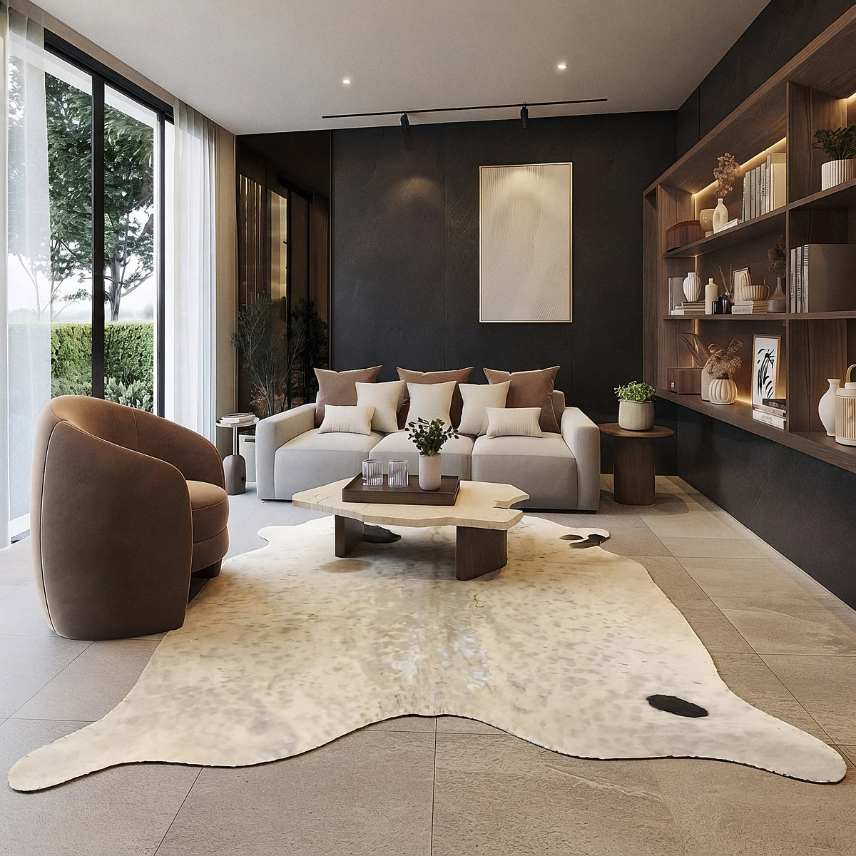 Natural Brazilian Cowhide 198 x 251 cm