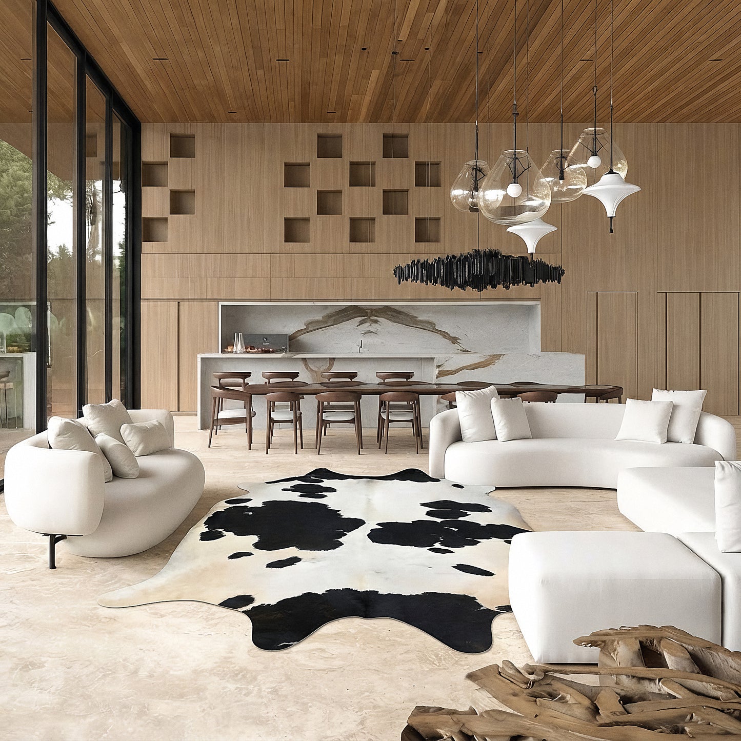 Natural Brazilian Cowhide 218 x 264 cm
