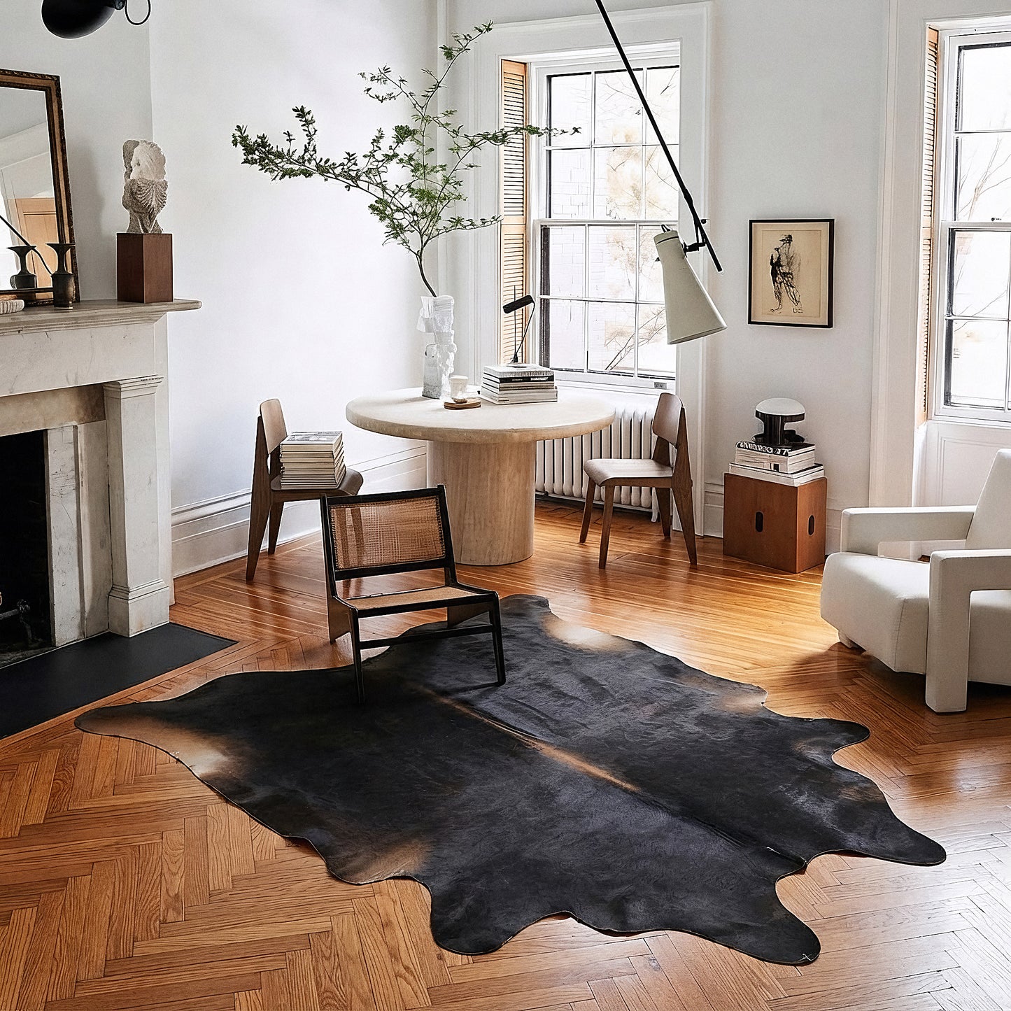 Natural Brazilian Cowhide 221 x 236 cm