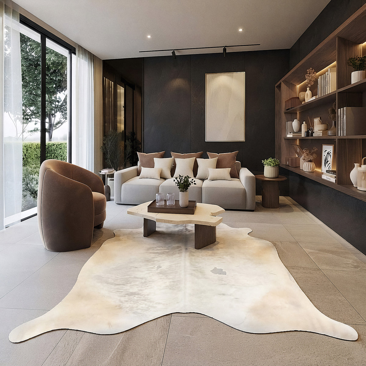 Natural Brazilian Cowhide 224 x 262 cm