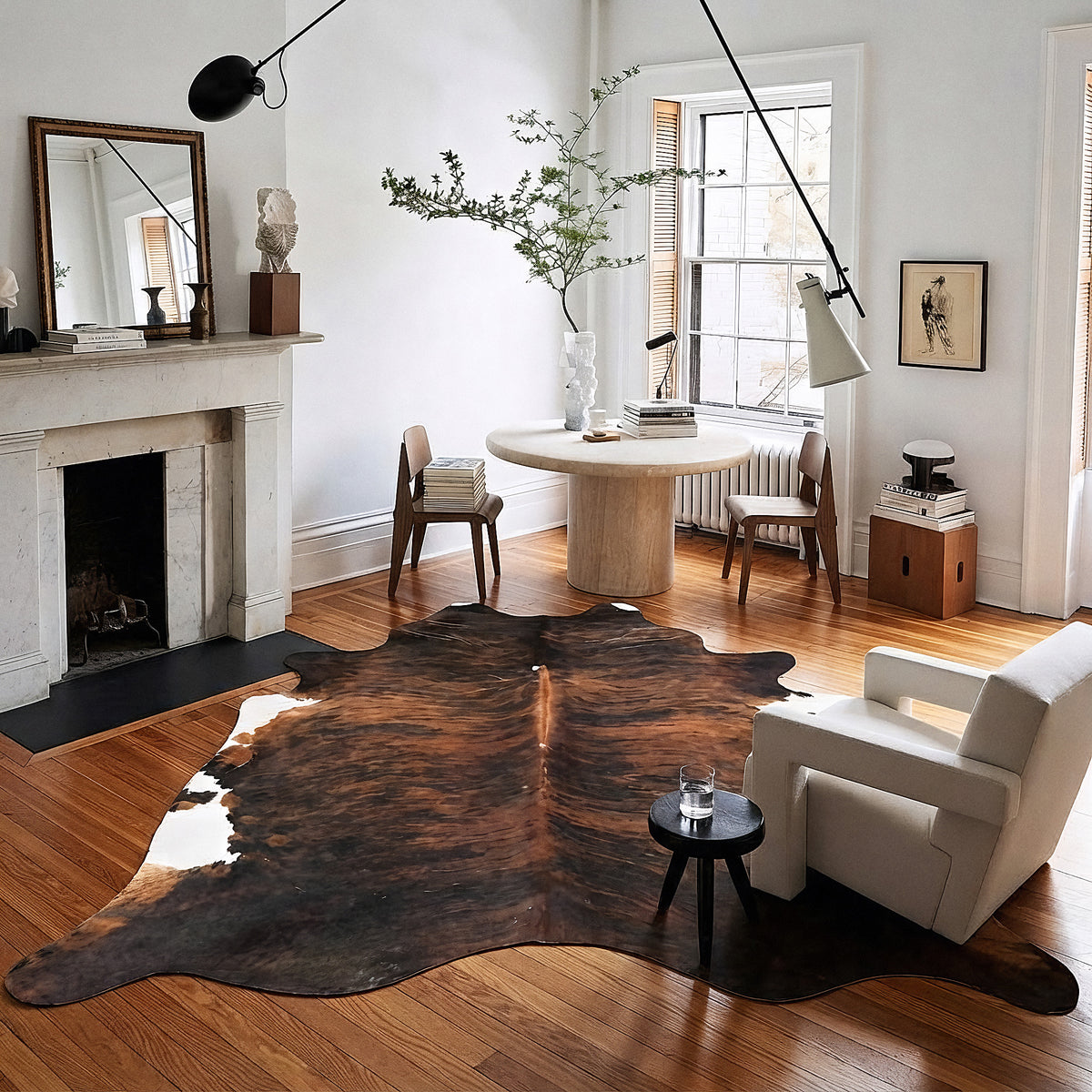 Natural Brazilian Cowhide 221 x 251 cm