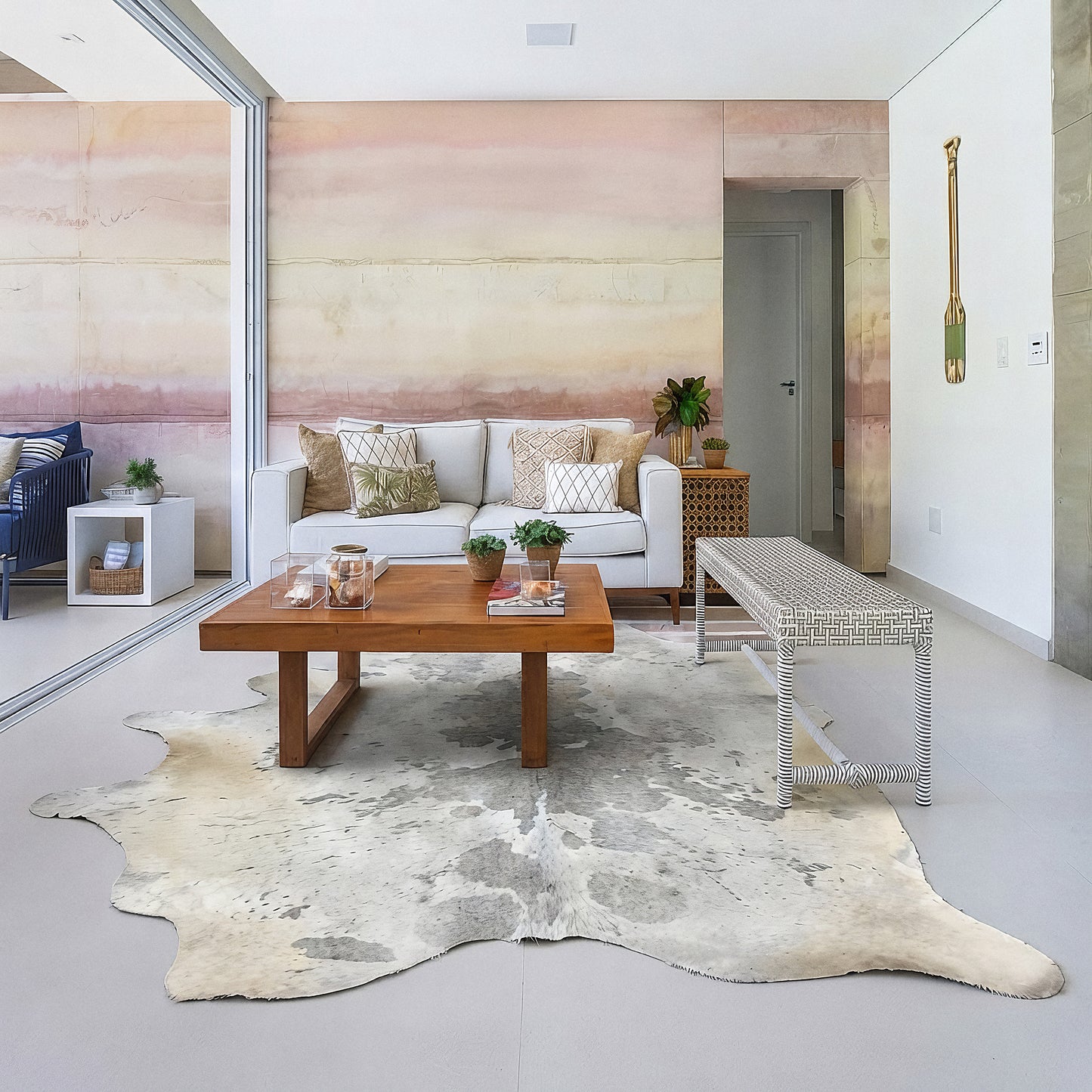 Natural Brazilian Cowhide 203 x 236 cm