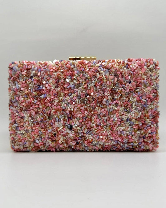 Gemma Natural Stone Box Clutch by Clemés