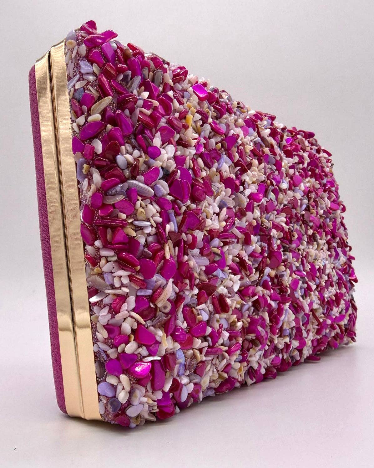 Gemma Natural Stone Box Clutch by Clemés