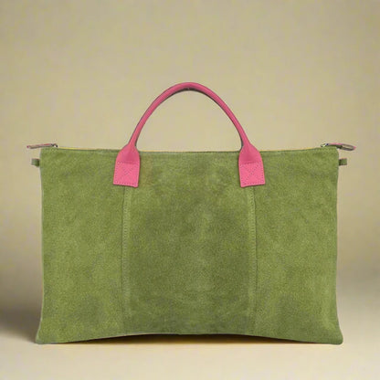 Milano Suede Leather Shoulder Bag & Handbag by Clemés (10 Colours)