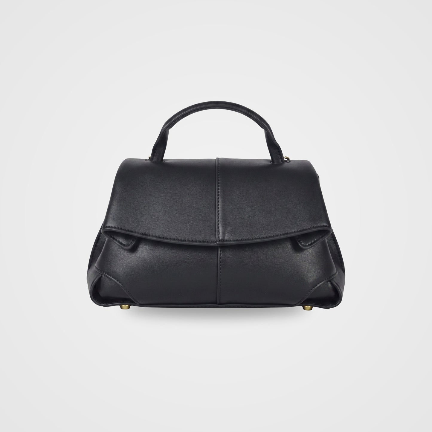 Fiorella mini leather baguette bag by Clemés in Black