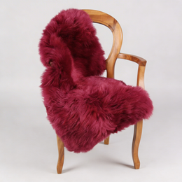 Single X-Large Premium Sheepskin Rug & Throw (W65 x L100 cm), Raspberry
