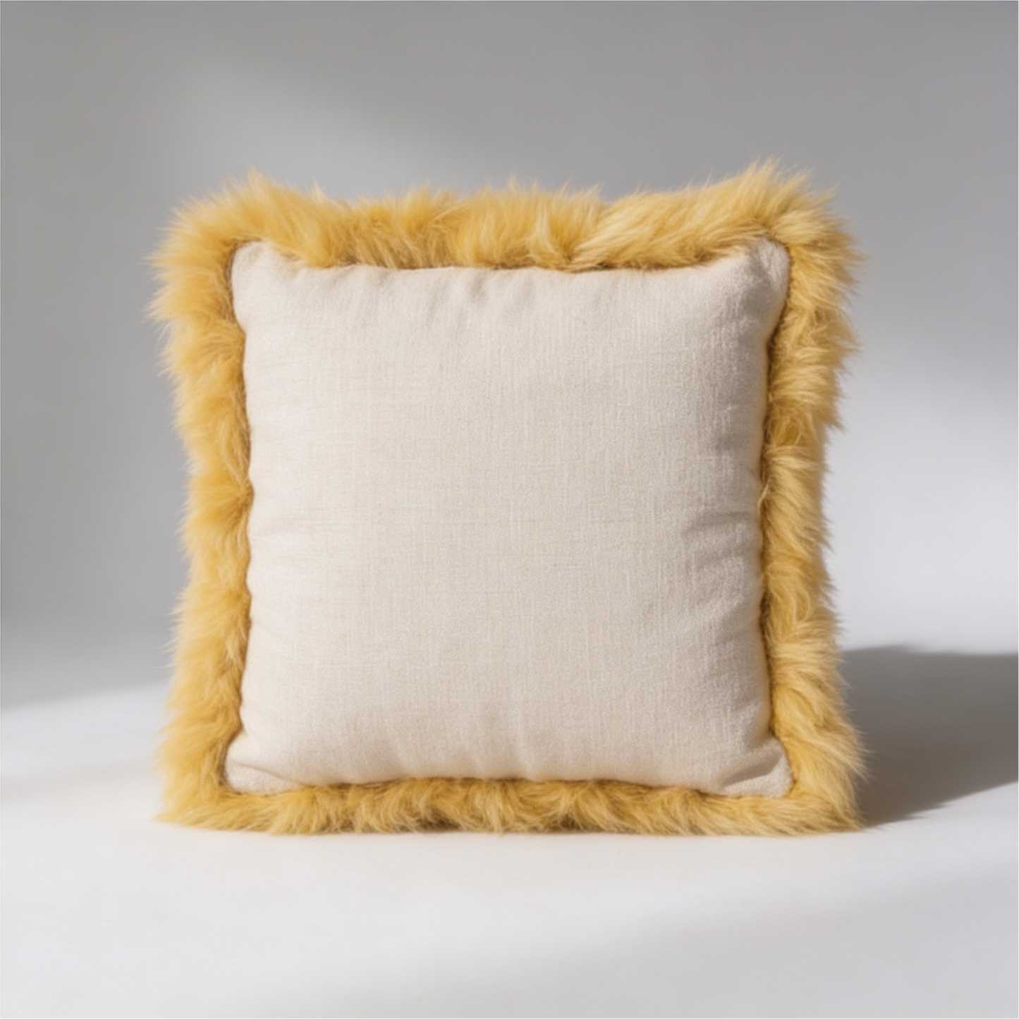 Natural Premium New Zealand Sheepskin Cushion 40 x 40 cm, Squash