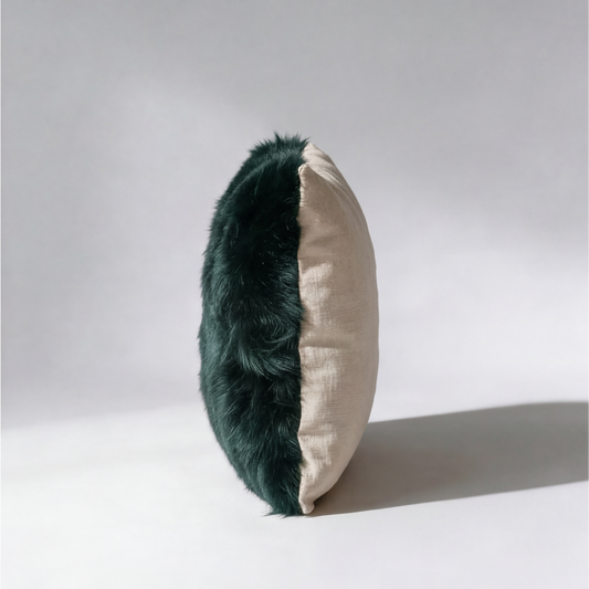 Natural Premium New Zealand Sheepskin Cushion 40 x 40 cm, Deep Teal