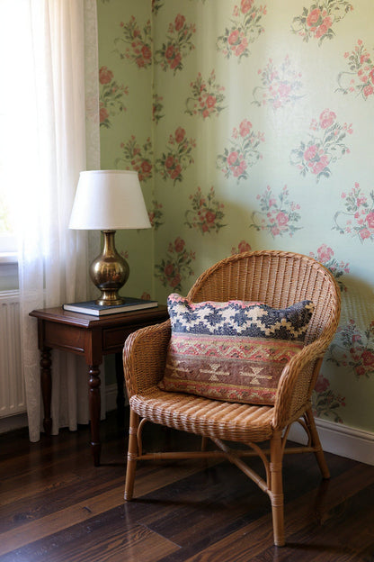 Turkish Kilim Vintage Cushion Cover - 56 x 40 cm