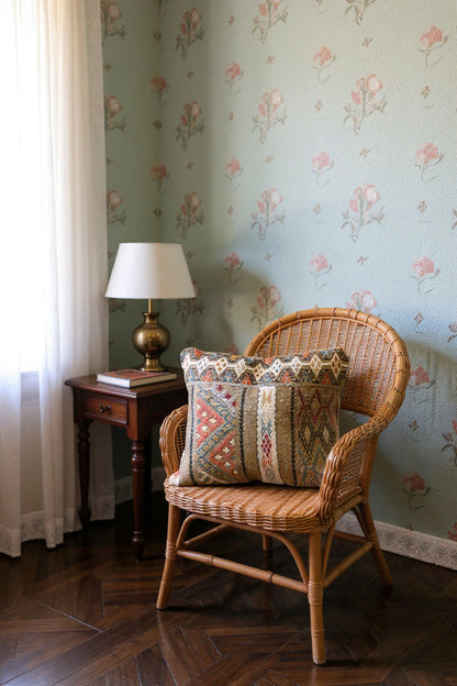 Turkish Kilim Vintage Cushion Cover - 40 x 40 cm