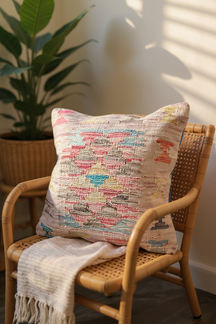 Afghan Kilim Cushion Cover - 45 x 45 cm