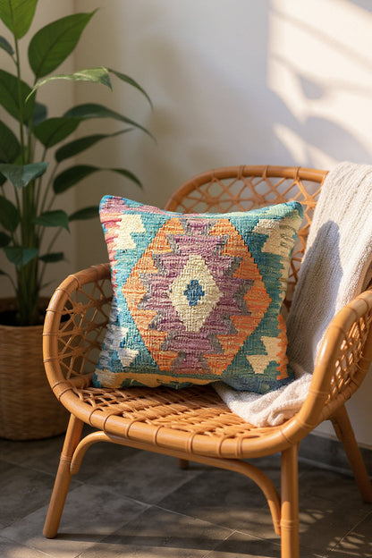Afghan Kilim Cushion Cover - 45 x 45 cm