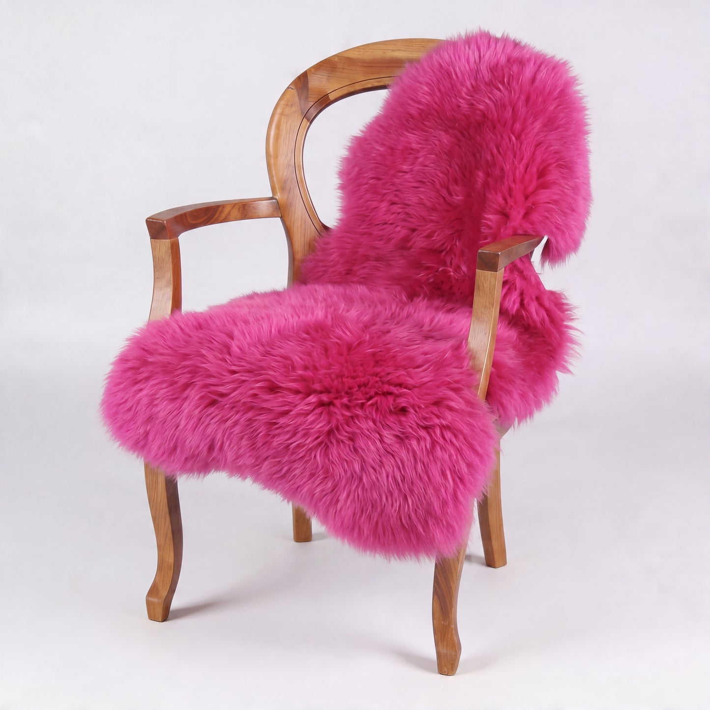 Single X-Large Premium Sheepskin Rug & Throw (W65 x L100 cm), Fuchsia