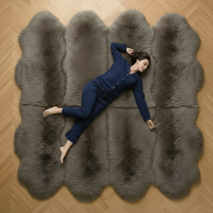 Natural Premium New Zealand Sheepskin Rug & Throw, Octo, L200 x W180 cm (3 Colours)