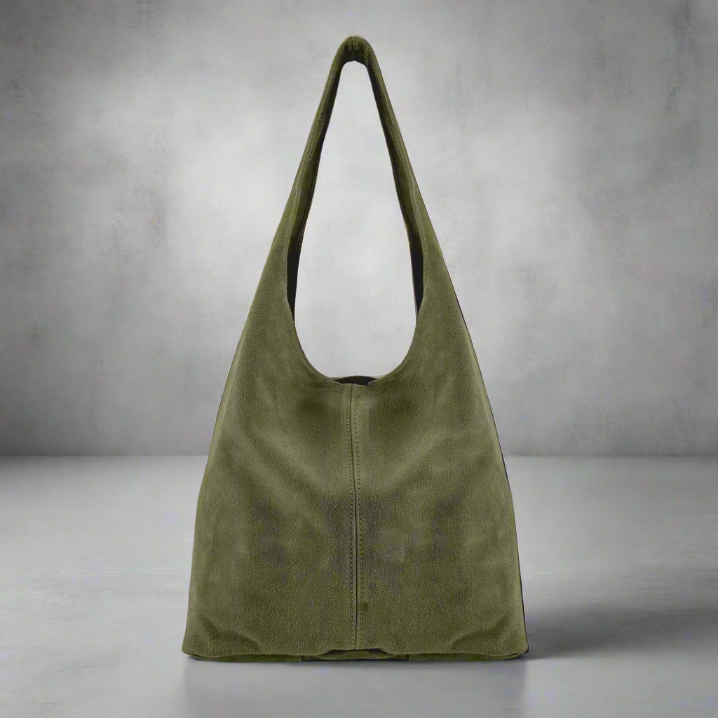 Silvia Suede Leather Slouch Tote Shoulder Bag by Clemés (13 colours)