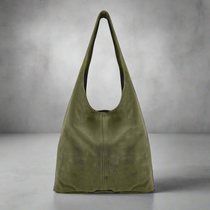 Silvia Suede Leather Slouch Tote Shoulder Bag by Clemés (13 colours)