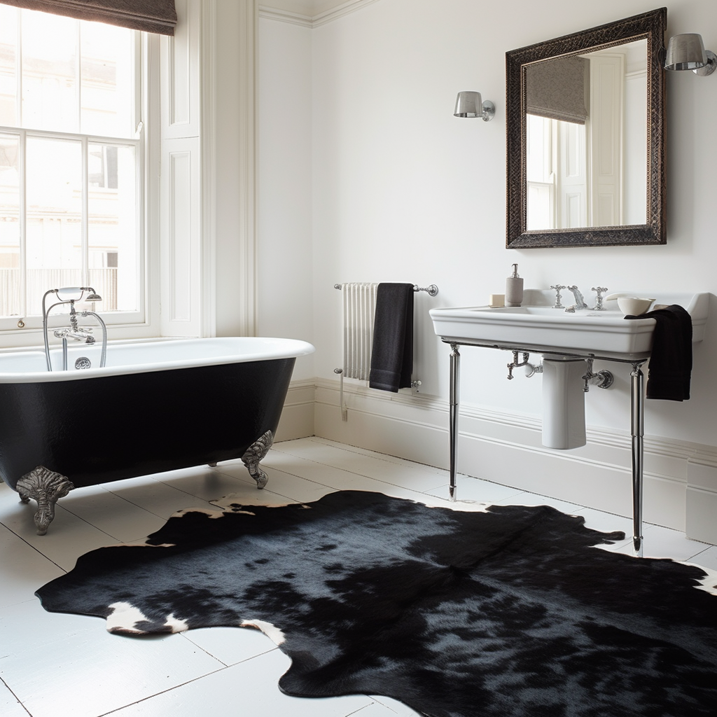 Natural Brazilian Cowhide, Black
