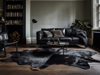 Natural Brazilian Cowhide, Black