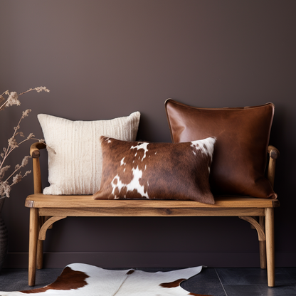 Genuine Cowhide Cushion, Brown