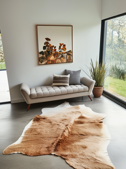 Natural Brazilian Cowhide 217 x 228 cm