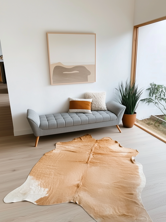 Natural Brazilian Cowhide 212 x 198 cm