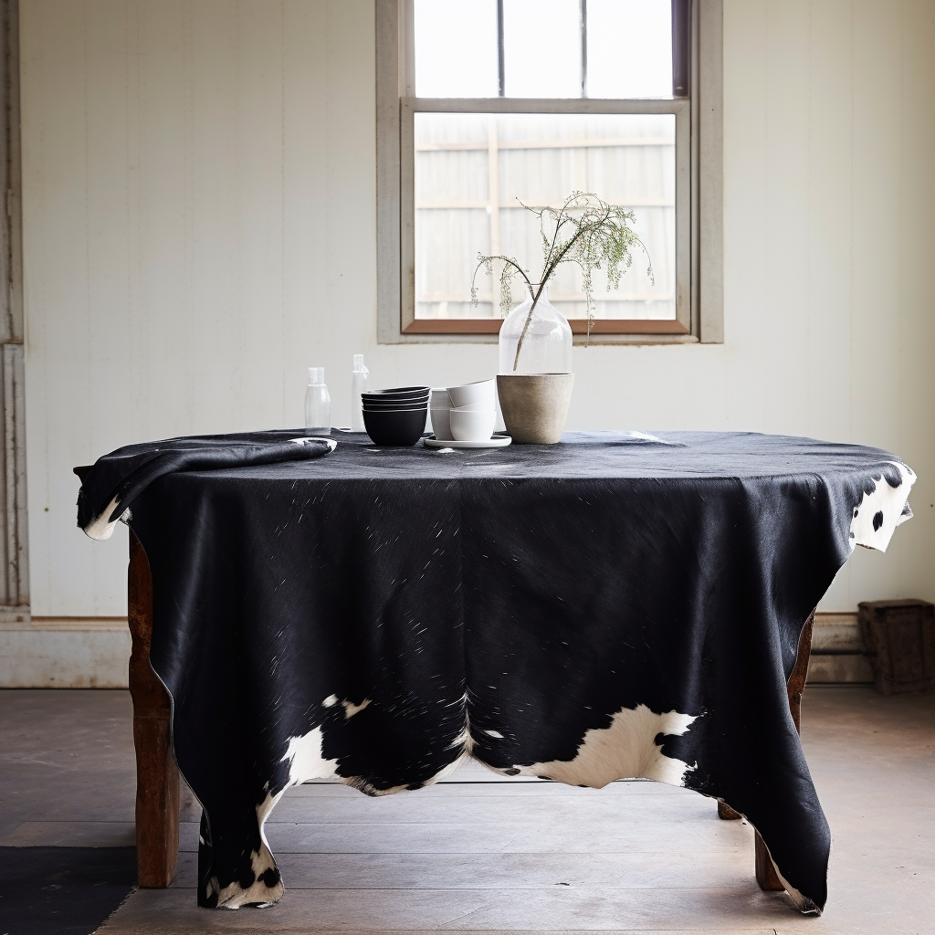 Natural Brazilian Cowhide, Black