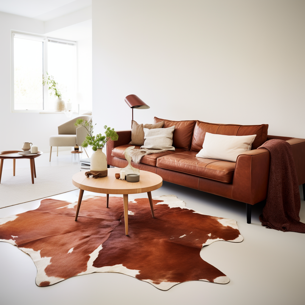 Natural Brazilian Cowhide, Mocha