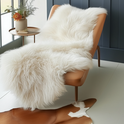 Natural Premium New Zealand Sheepskin Rug & Throw, Single (20 Colours)