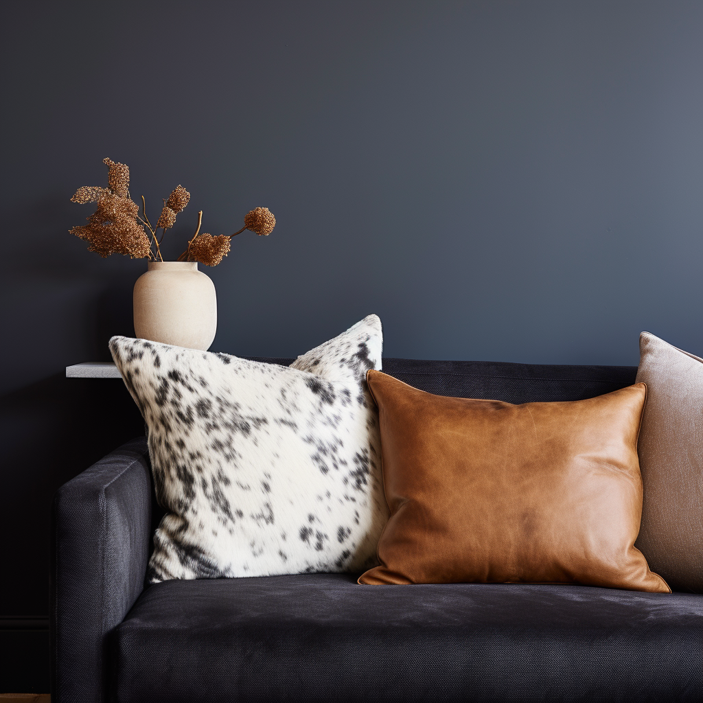 Natural Cowhide Sheepskin Cushions iCowhide UK