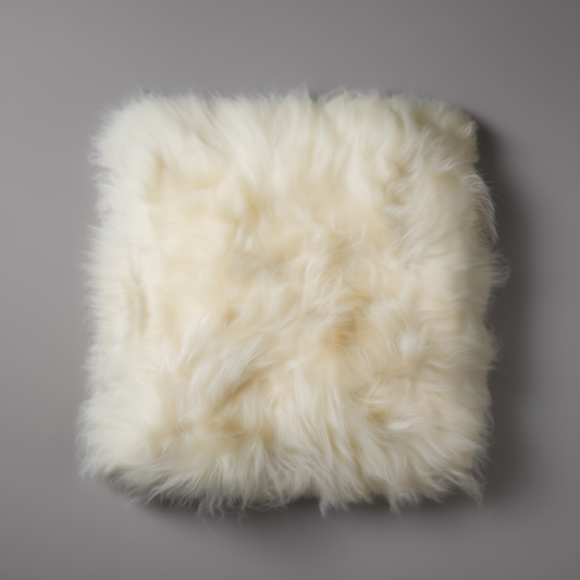 Natural Premium New Zealand Sheepskin Cushion 40 x 40 cm (Ivory)