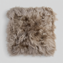 Natural Premium New Zealand Sheepskin Cushion 35 x 35 cm (Taupe)