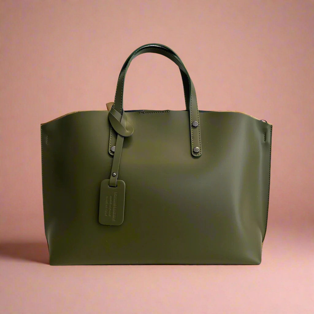 Maxime Large Leather Handbag with Shoulder Strap by Clemés