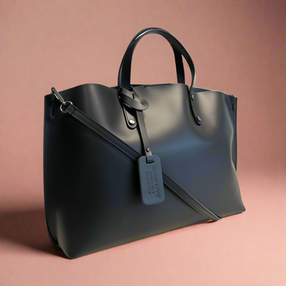 Maxime Large Leather Handbag with Shoulder Strap by Clemés