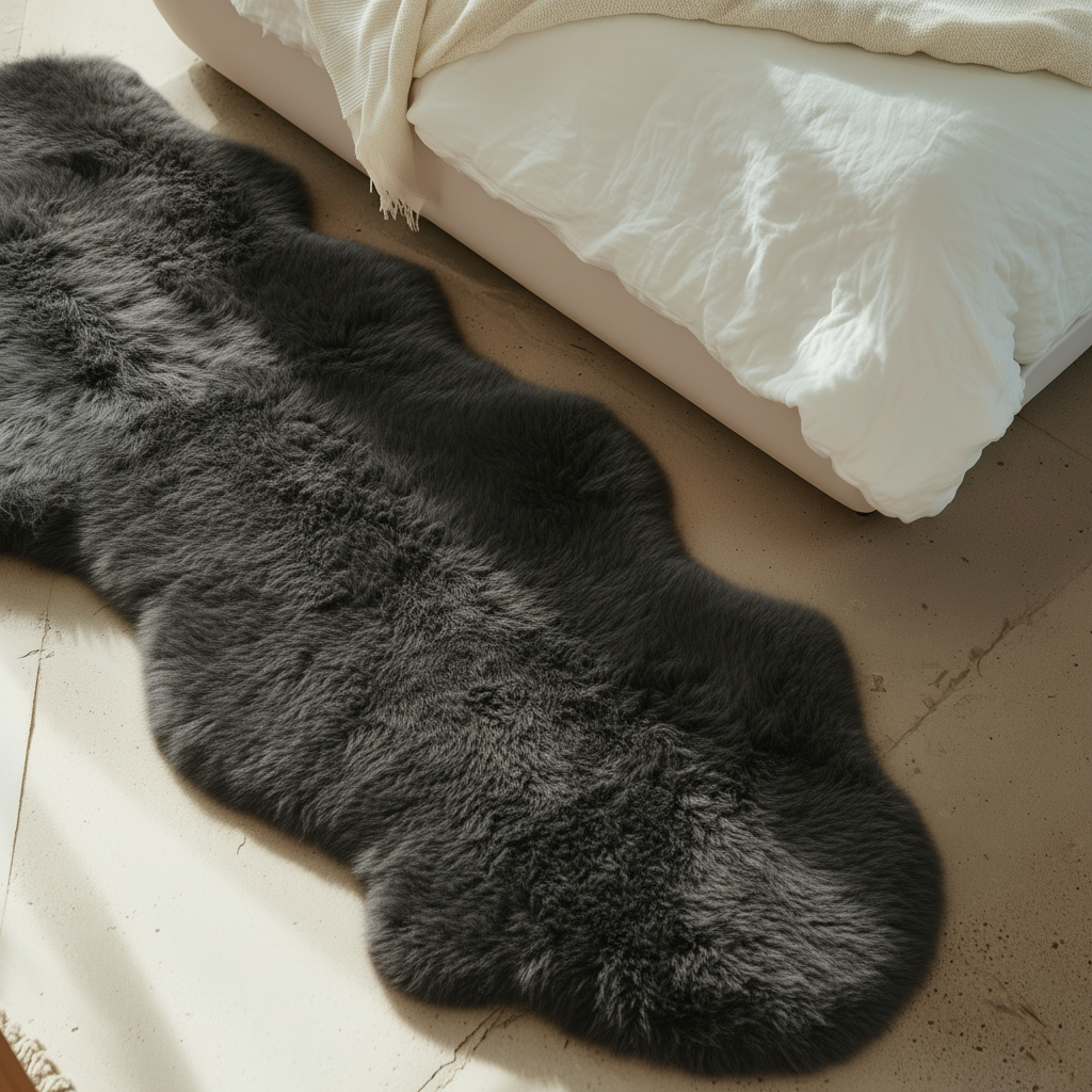 Natural Premium New Zealand Sheepskin Rug & Throw, Double, W65 x L180 cm (3 Colours)