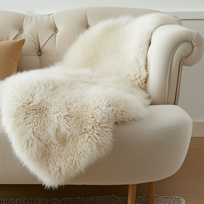 Natural Premium New Zealand Sheepskin Rug & Throw, Single (20 Colours)