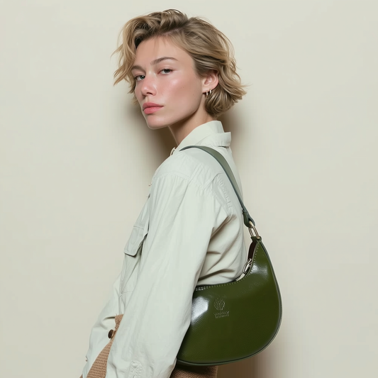 Mezzaluna Genuine Leather Shoulder Bag by Clemés