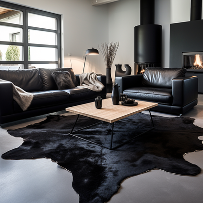 Natural Brazilian Cowhide, Black